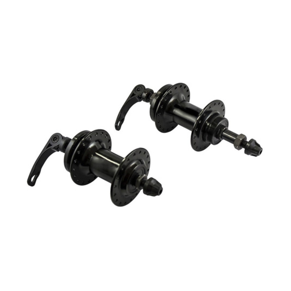 Par de Cubos DT/TR Rosca Disco Rolamentado Alum Roller Preto