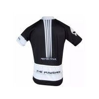 Camisa Ciclismo Refactor Justiceiro Tam. G Preto C/ Branco