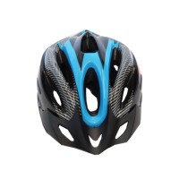 Capacete Ciclismo Adulto Grande GTS C/ Led Preto C/ Azul 