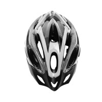 Capacete Ciclismo Adulto Grande GTS C/ Led Preto C/ Branco