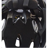 Capacete Ciclismo Adulto Grande GTS C/ Led Preto C/ Branco