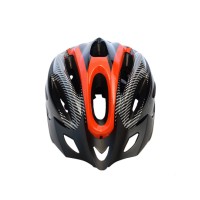 Capacete Ciclismo Adulto Grande GTS C/ Led Preto C/ Laranja