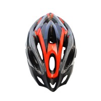 Capacete Ciclismo Adulto Grande GTS C/ Led Preto C/ Laranja