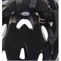 Capacete Ciclismo Adulto Grande GTS C/ Led Preto C/ Laranja