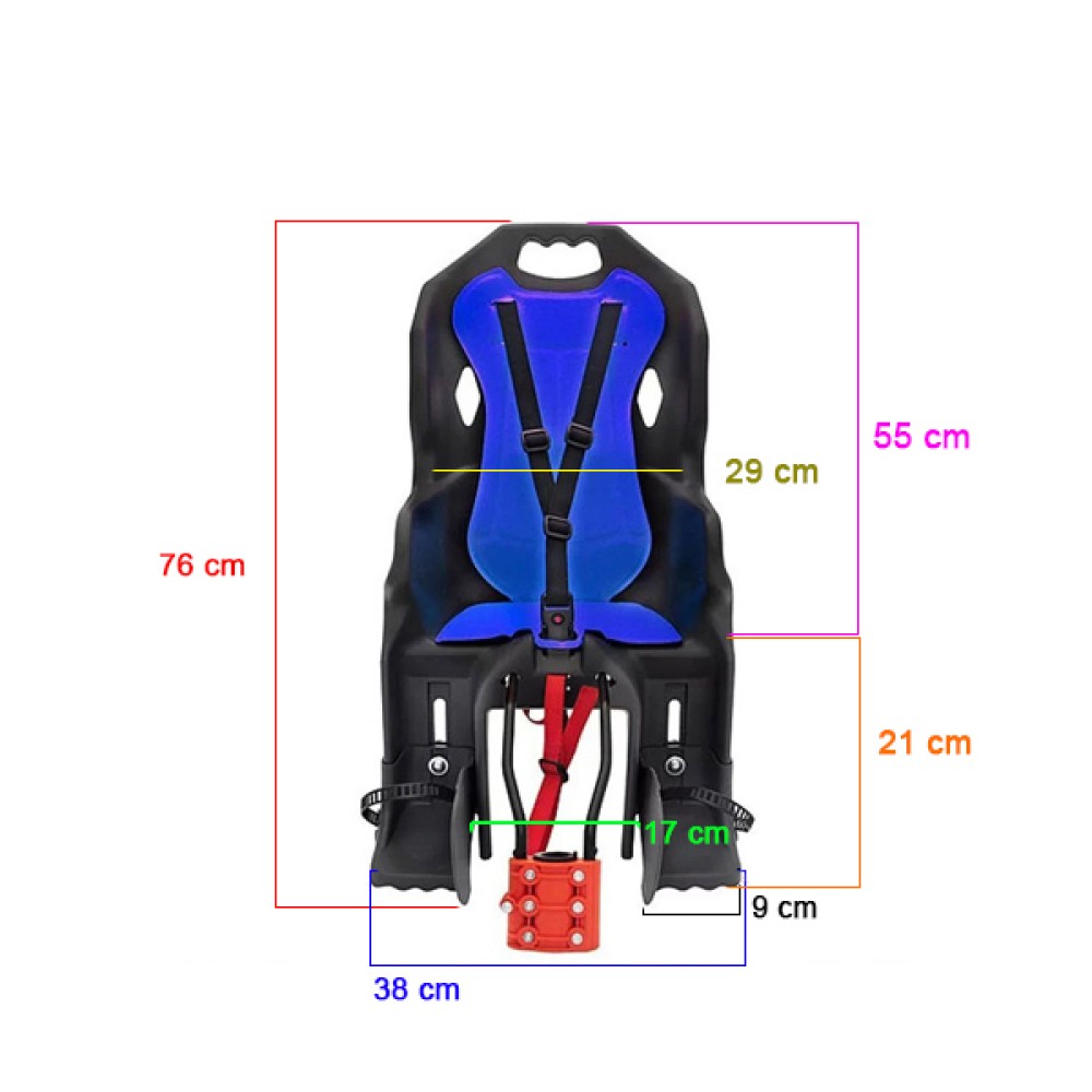 Cadeirinha Criança Bicicleta Polistar Dusk FF Cinto Azul Cadeirinha Criança Bicicleta Polistar Dusk FF Cinto Azul