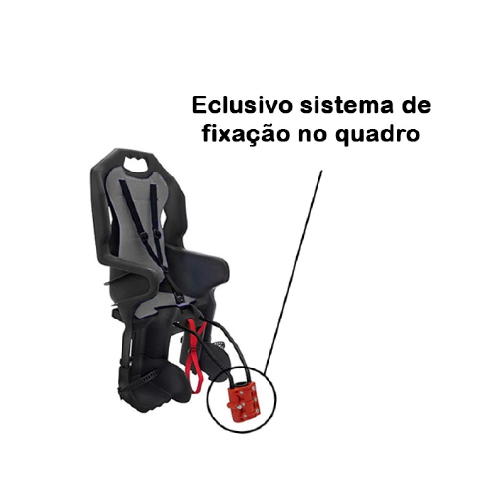 Cadeirinha Criança Bicicleta Polistar Dusk FF Cinto Cinza Cadeirinha Criança Bicicleta Polistar Dusk FF Cinto Cinza