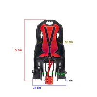Cadeirinha Criança Bicicleta Polistar Dusk FF Cinto Vermelho