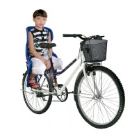 Cadeirinha Crianca Traseira Bagageiro Carona Bike Azul