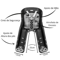 Cadeirinha Crianca Diant Fit Carona Preto