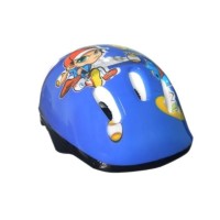 Kit Capacete Cotoveleira Joelheira Infantil Bike Skate Azul
