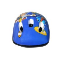 Kit Capacete Cotoveleira Joelheira Infantil Bike Skate Azul