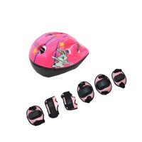 Kit Capacete Cotoveleira Joelheira Infantil Bike Skate Cores