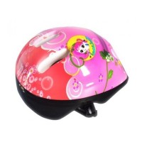 Kit Capacete Cotoveleira Joelheira Infantil Bike Skate Rosa