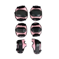 Kit Capacete Cotoveleira Joelheira Infantil Bike Skate Rosa