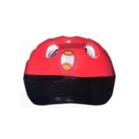 Kit Capacete Cotoveleira Joelheira Infantil Bike Skate Vermelho