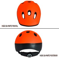 Capacete Ciclismo bike Infantil Baby C/ Regulador Laranja