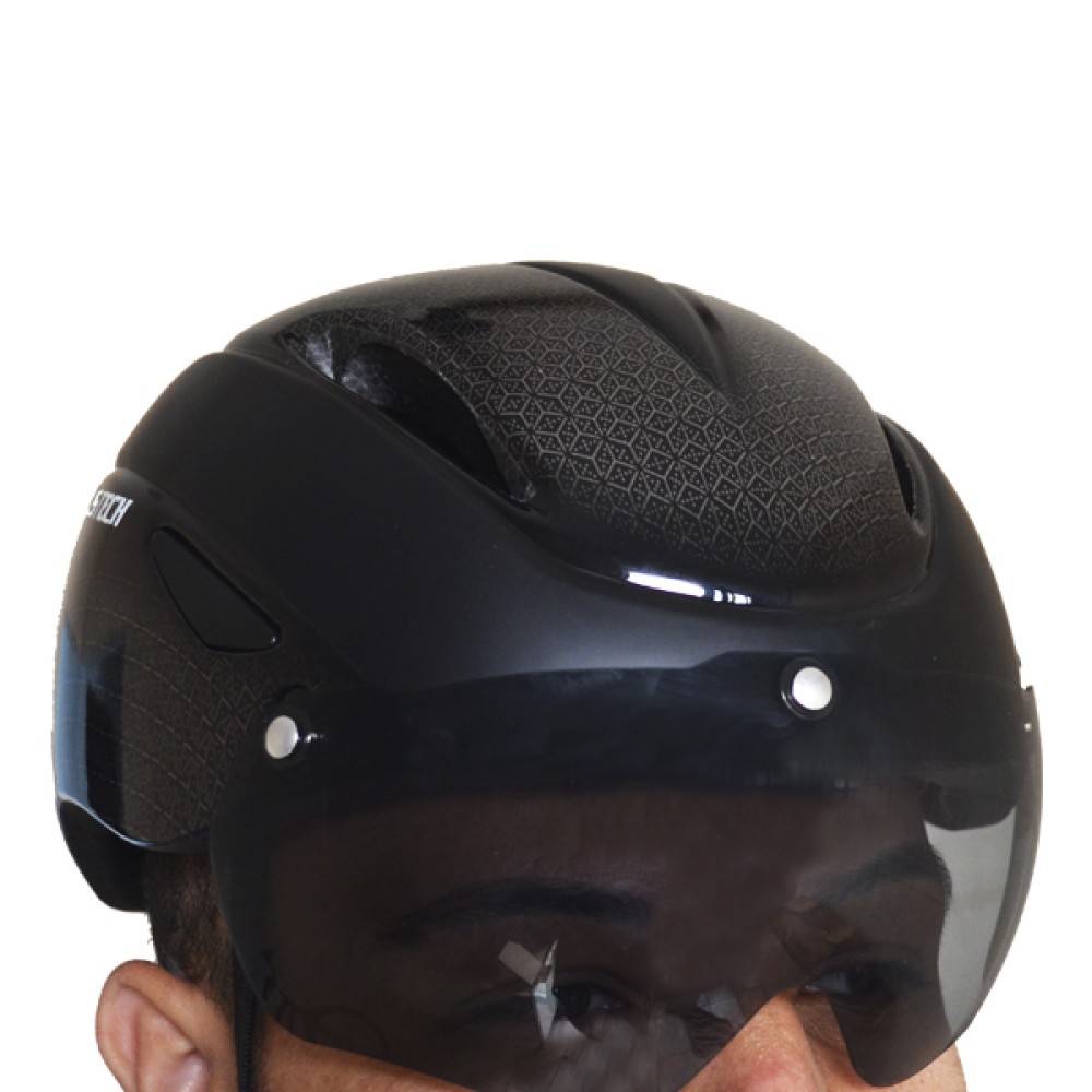 Capacete Ciclismo Adulto Ballistech WT-018 C/ Óculos Preto Capacete Ciclismo Adulto Ballistech WT-018 C/ Óculos Preto