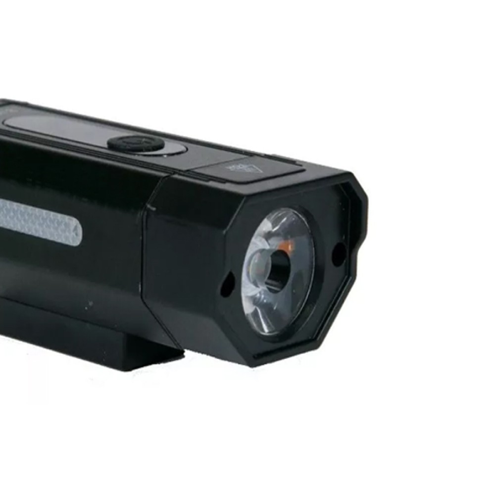 Farol Lanterna Bike 800 Lumens Multifuncional USB Preto Farol Lanterna Bike 800 Lumens Multifuncional USB Preto