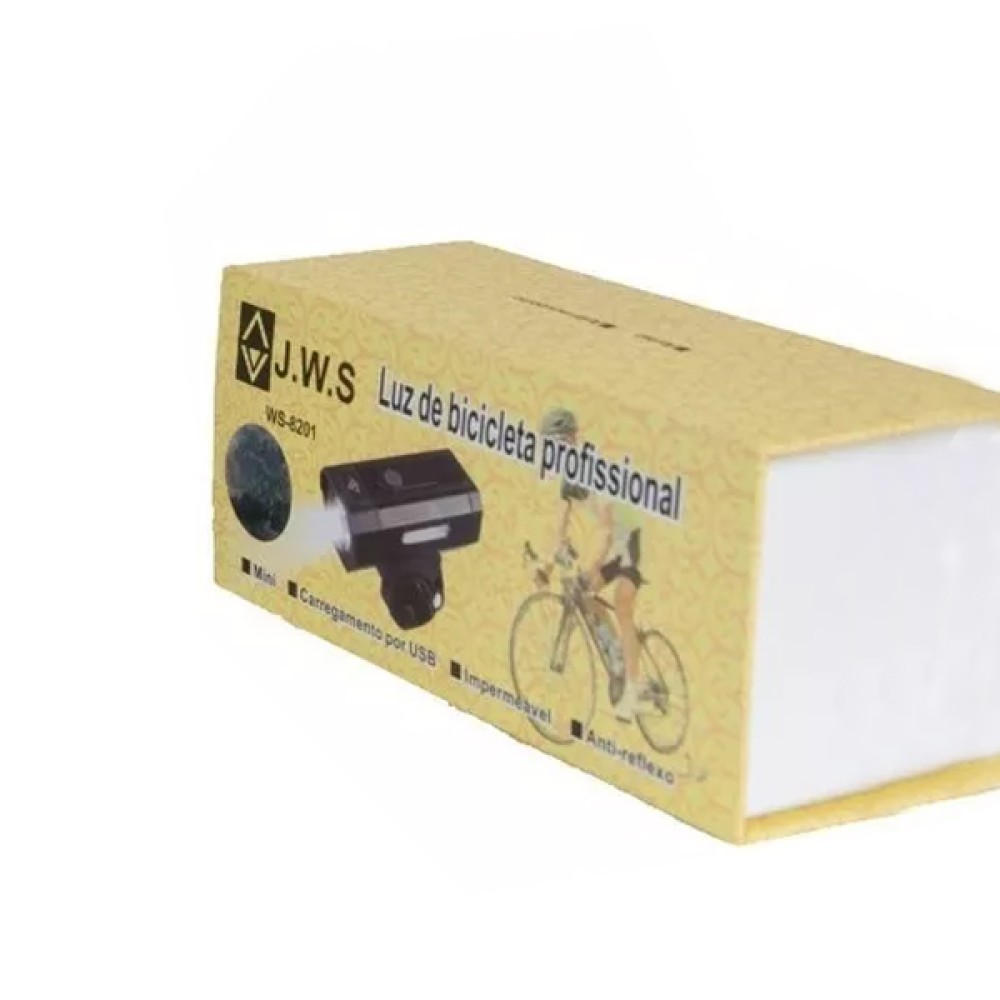 Farol Lanterna Bike 800 Lumens Multifuncional USB Preto Farol Lanterna Bike 800 Lumens Multifuncional USB Preto