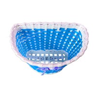 Cesta Bicicleta 16 Infantil Plastica Lacinho Azul C/ Branco