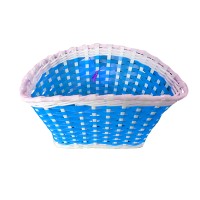 Cesta Bicicleta 16 Infantil Plastica Lacinho Azul C/ Branco