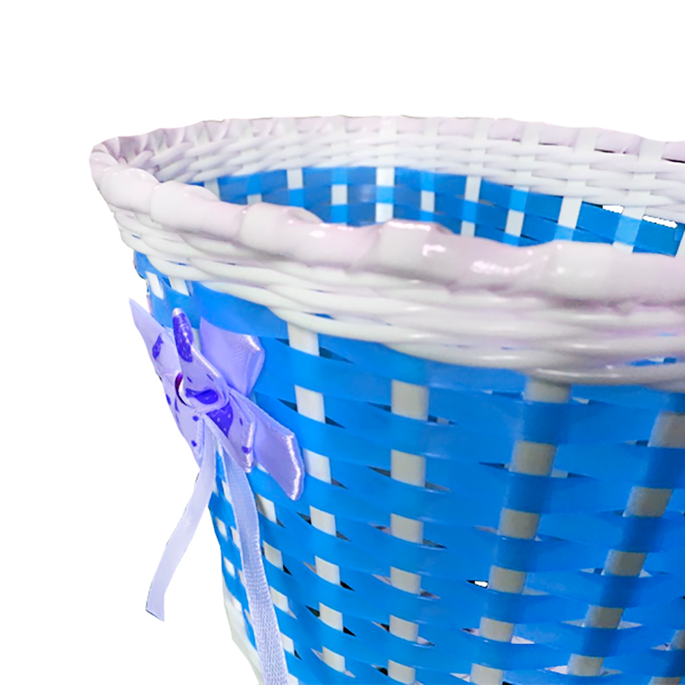 Cesta Bicicleta 16 Infantil Plastica Lacinho Azul C/ Branco Cesta Bicicleta 16 Infantil Plastica Lacinho Azul C/ Branco
