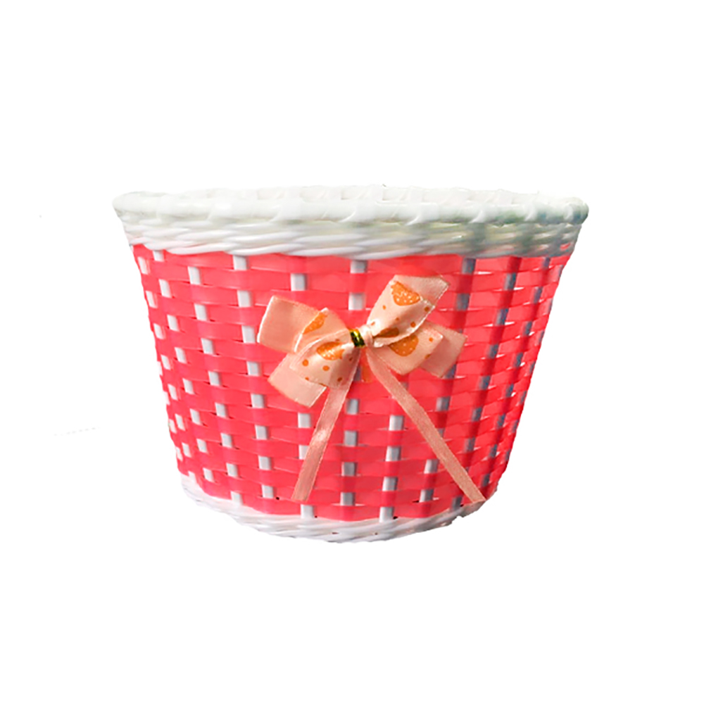 Cesta Bicicleta 16 Infantil Plastica Lacinho Verm C/ Branco Cesta Bicicleta 16 Infantil Plastica Lacinho Verm C/ Branco