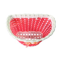 Cesta Bicicleta 16 Infantil Plastica Lacinho Verm C/ Branco