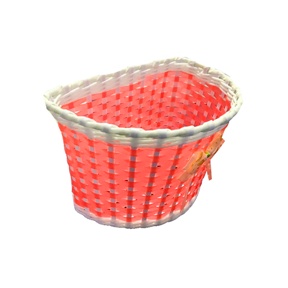 Cesta Bicicleta 16 Infantil Plastica Lacinho Verm C/ Branco Cesta Bicicleta 16 Infantil Plastica Lacinho Verm C/ Branco