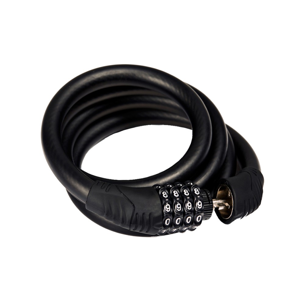 Cadeado Cabo Aço 1,2mx12mm Concept C/ Trava Segredo Preto Cadeado Cabo Aço 1,2mx12mm Concept C/ Trava Segredo Preto
