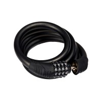 Cadeado Cabo Aço 1,2mx12mm Concept C/ Trava Segredo Preto