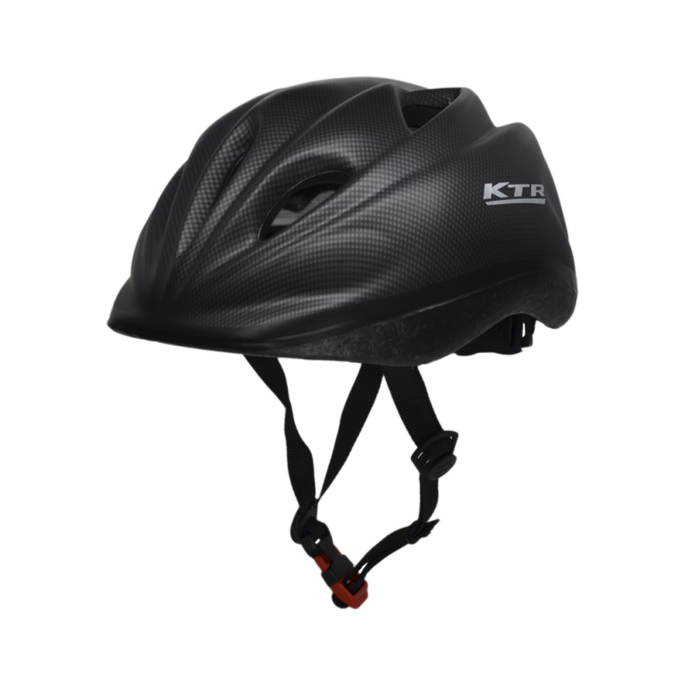 Capacete Ciclismo Bike Infantil Kids Fosco Preto Carbono