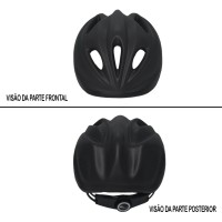 Capacete Ciclismo Bike Infantil Kids Fosco Preto Carbono