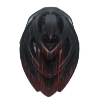 Capacete Ciclismo Adulto Runner Line Grande Preto C/ Vermelho