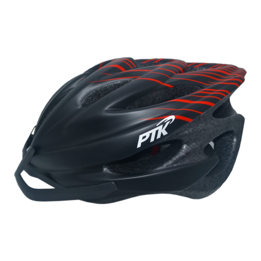 Capacete Ciclismo Adulto Runner Line Grande Preto C/ Vermelho Capacete Ciclismo Adulto Runner Line Grande Preto C/ Vermelho