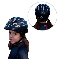 Capacete Ciclismo Infantil Kids Raio Preto Com Vermelho