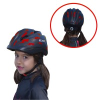 Capacete Ciclismo Infantil Kids Raio Preto Com Laranja