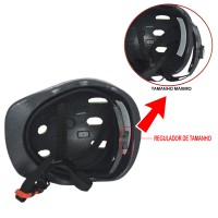 Capacete Ciclismo Infantil Kids Raio Preto Com Laranja