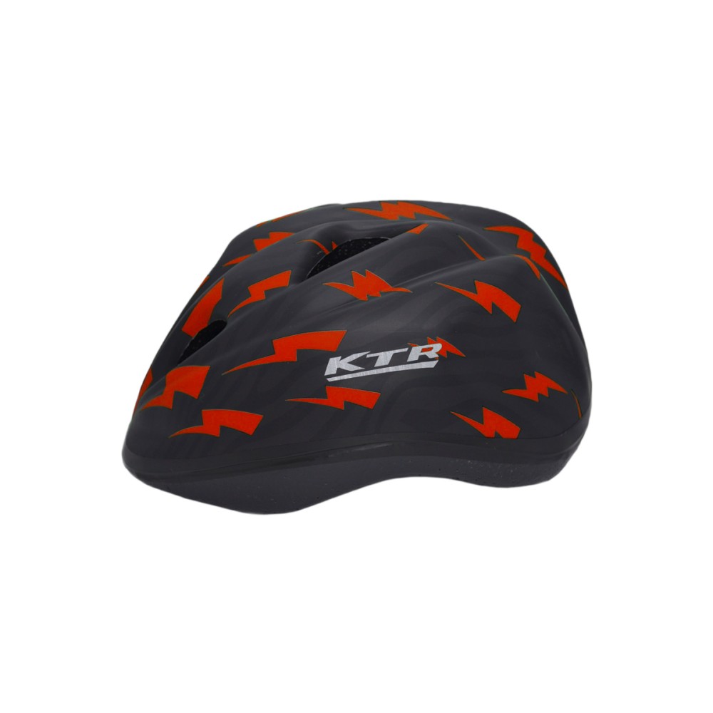 Capacete Ciclismo Infantil Kids Raio Preto Com Laranja Capacete Ciclismo Infantil Kids Raio Preto Com Laranja