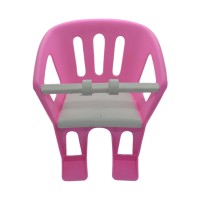 Cadeirinha Boneca Baby Bicicleta Infantil Alive Rosa Bco