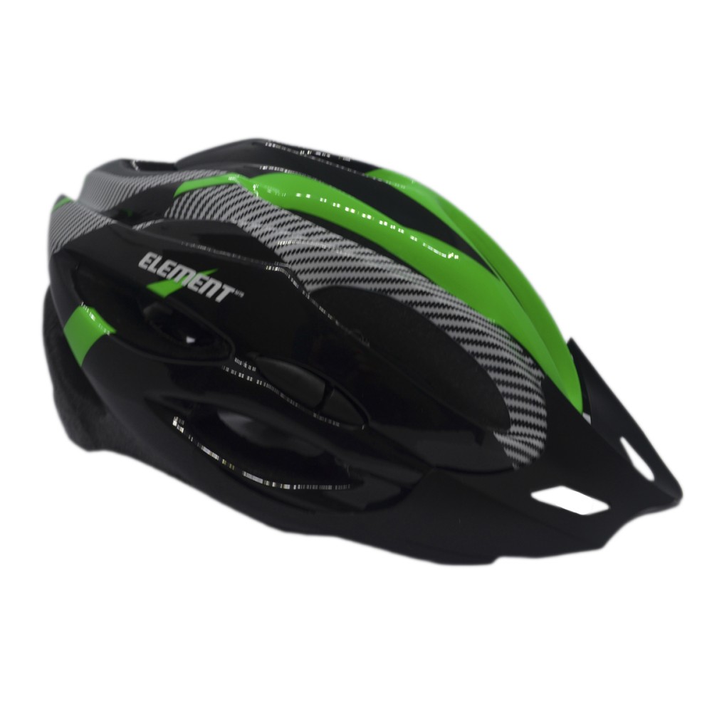 Capacete Ciclismo Element DG-015 C/ Led Adulto Grande Verde Capacete Ciclismo Element DG-015 C/ Led Adulto Grande Verde
