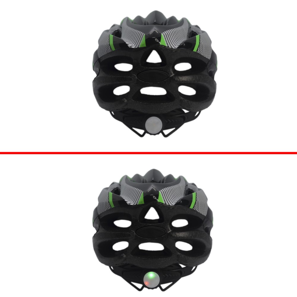 Capacete Ciclismo Element DG-015 C/ Led Adulto Grande Verde Capacete Ciclismo Element DG-015 C/ Led Adulto Grande Verde
