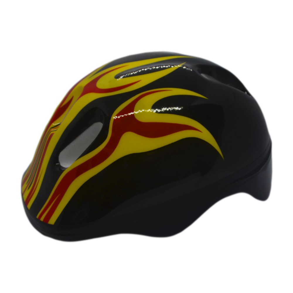 Capacete Ciclismo Infantil Kids Flame KB-11 C/ LED Preto Fire Capacete Ciclismo Infantil Kids Flame KB-11 C/ LED Preto Fire