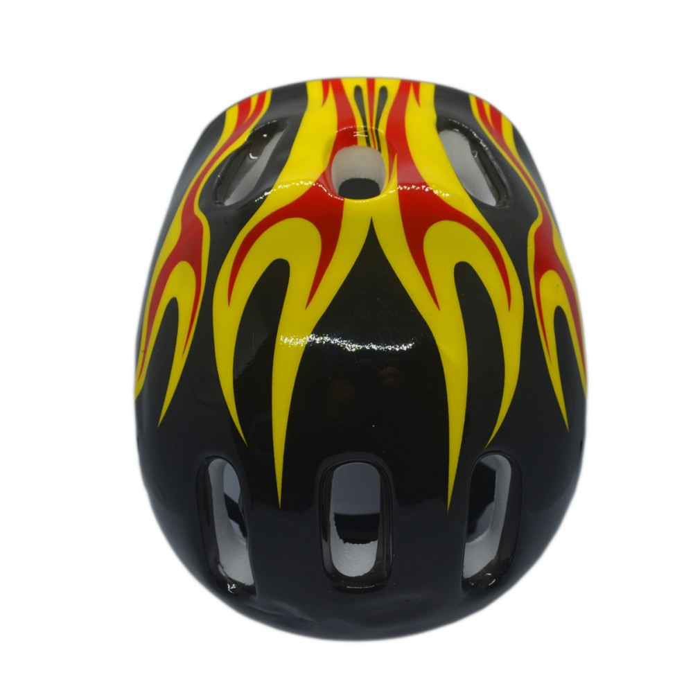 Capacete Ciclismo Infantil Kids Flame KB-11 C/ LED Preto Fire Capacete Ciclismo Infantil Kids Flame KB-11 C/ LED Preto Fire