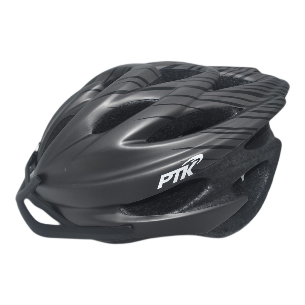 Capacete Ciclismo Adulto Runner Line Grande Preto C/ Grafite Capacete Ciclismo Adulto Runner Line Grande Preto C/ Grafite