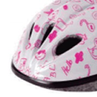 Capacete Ciclismo Infantil Kids Diversao Branco Com Lilas