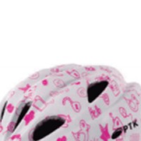 Capacete Ciclismo Infantil Kids Diversao Branco Com Lilas