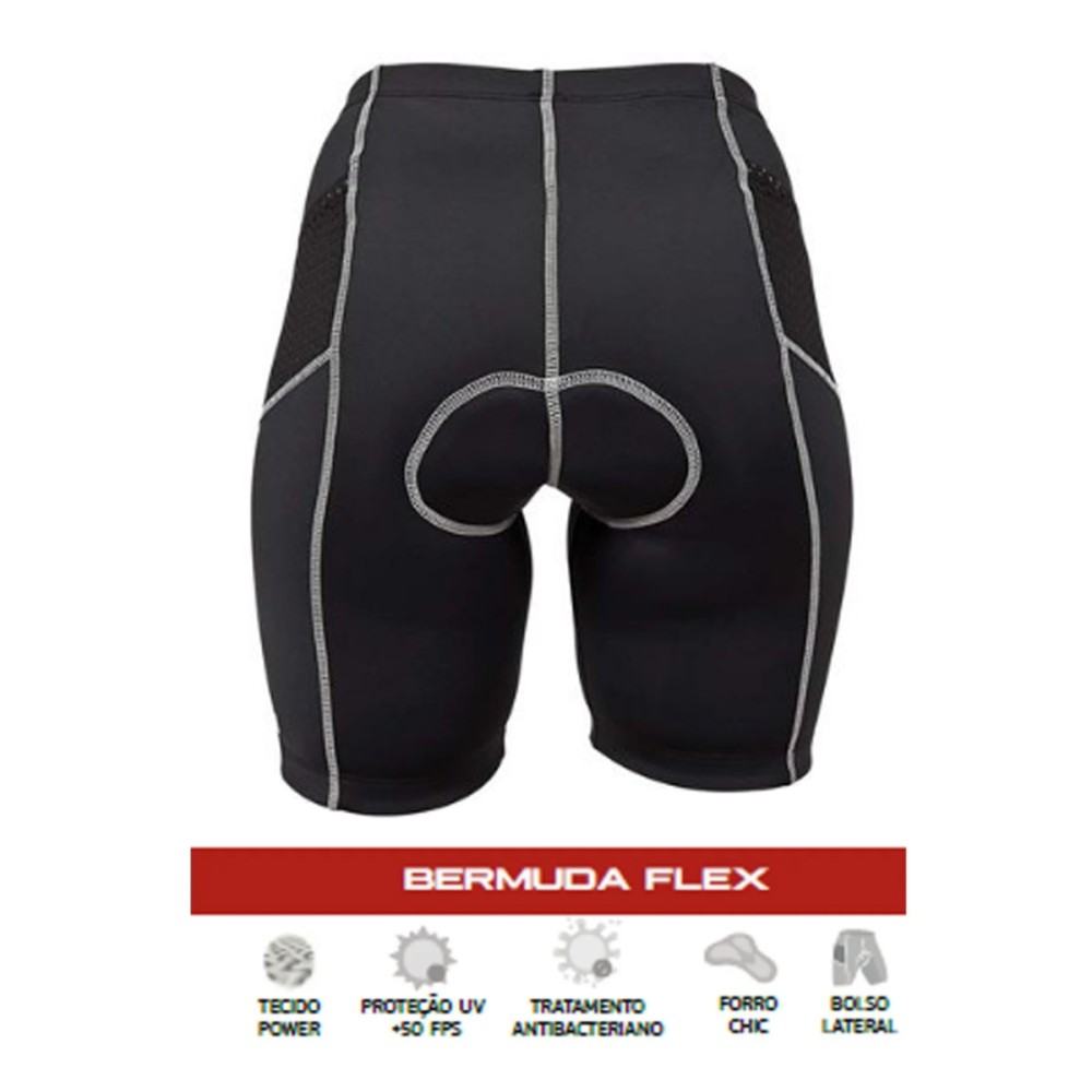 Bermuda Feminina Flex Com Bolso Tamanho G Preto Bermuda Feminina Flex Com Bolso Tamanho G Preto