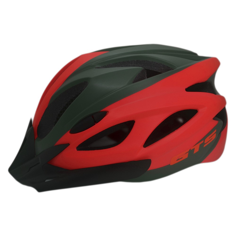 Capacete Ciclismo GTS GWT-012 Super Led Adulto Médio Vermelho