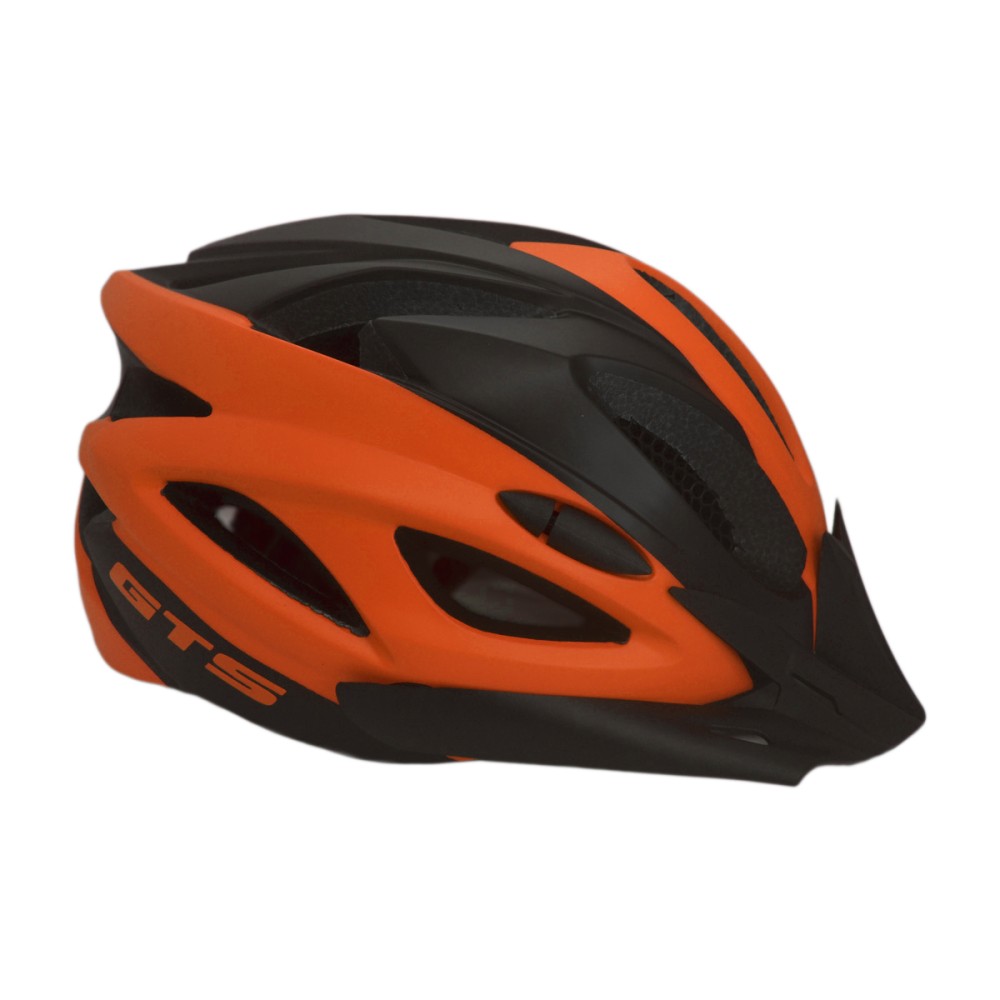 Capacete Ciclismo GTS GWT-012 Super Led Adulto Grande Laranja